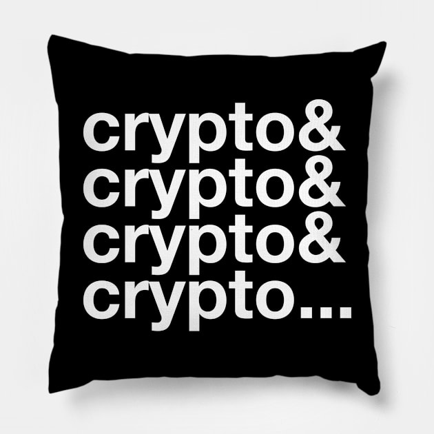 Crypto& List Design Pillow by cartogram