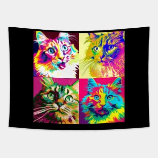 Ragamuffin Pop Art - Cat Lover Gift Tapestry