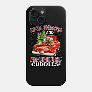 Warm Snuggles And Bloodhound Cuddles Ugly Christmas Sweater Phone Case