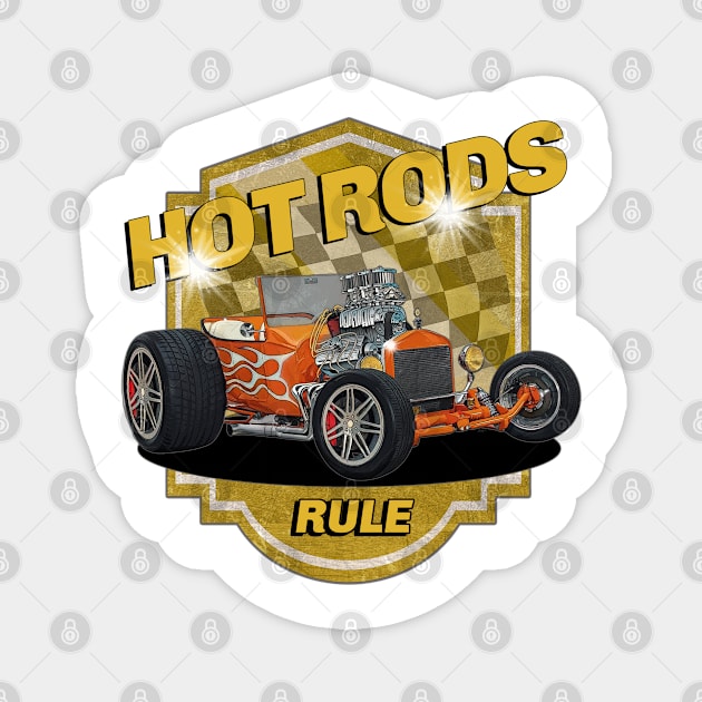 Hot Rods Rule Magnet by Wilcox PhotoArt