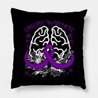 Epilepsy Awareness Epilepsy Awareness Ribbon Pillow