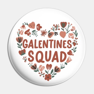 Cute Galentine's Day Squad Gang Girls Valentine 2024 Funny Pin