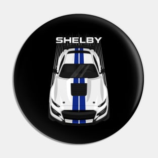 Ford Mustang Shelby GT500 2020-2021 - White - Blue Stripes Pin