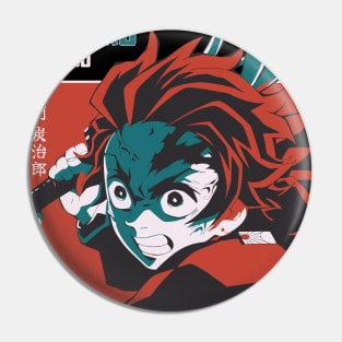 Tanjiro Unleashed: A Demon Slayer Fan Art S1X23 Pin