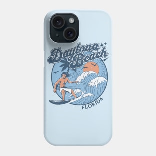 1970s Vintage Surfing Daytona Beach, Florida Retro Sunset // Old School Surfer // Surf Florida Phone Case