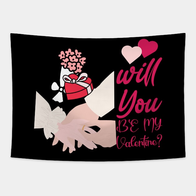 Will you be my valentine Tapestry by ahlama87