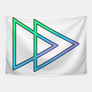 Play Button - Outlined Tapestry