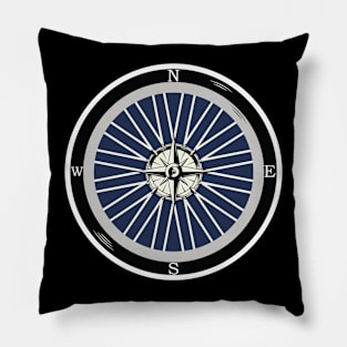 Bike tire compass , take me to the road Pillow