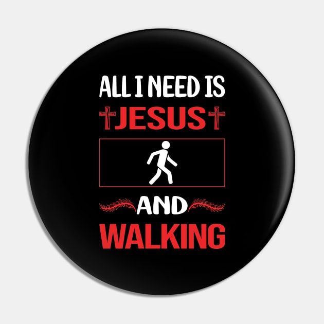 Funny Jesus Walking Pin by Happy Life