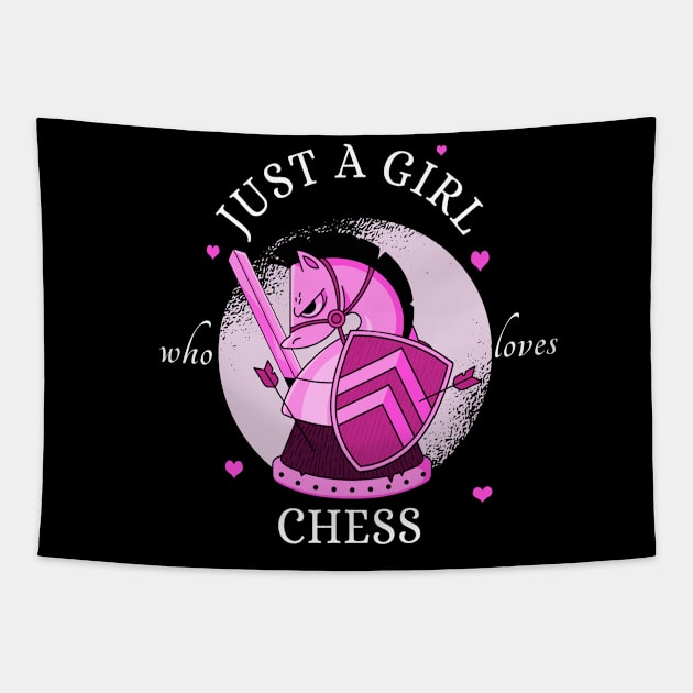 Just A Girl Who Loves Chess Tapestry by Dogefellas