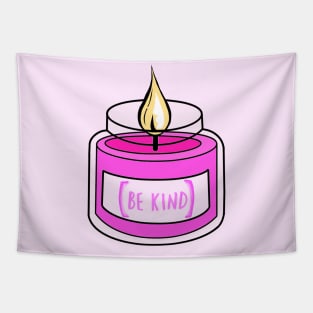 Pink Be Kind Candle Design Tapestry