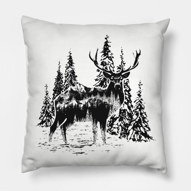 Into the wild Pillow by Superfunky