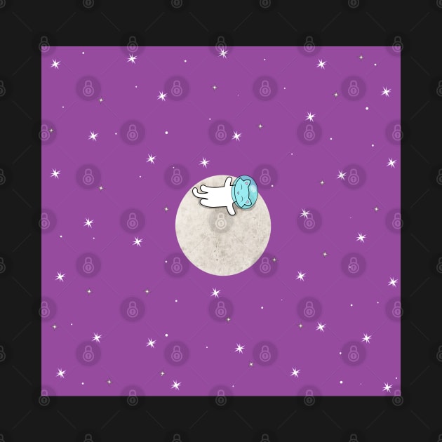 Cat on a moon by Purrfect