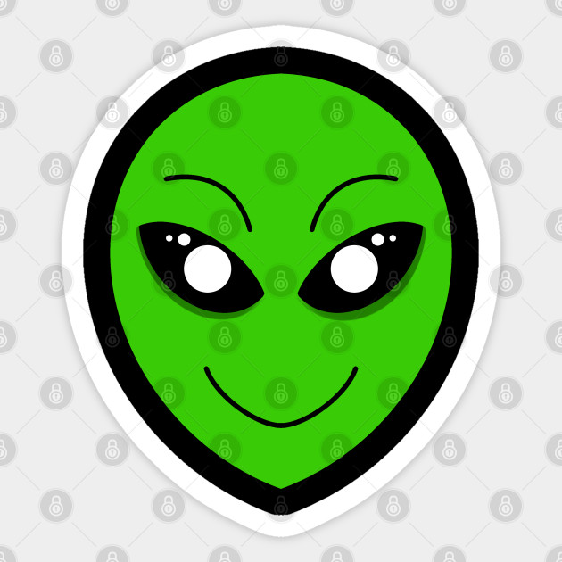 Alien Smiley Face Alien Emoji Sticker Teepublic