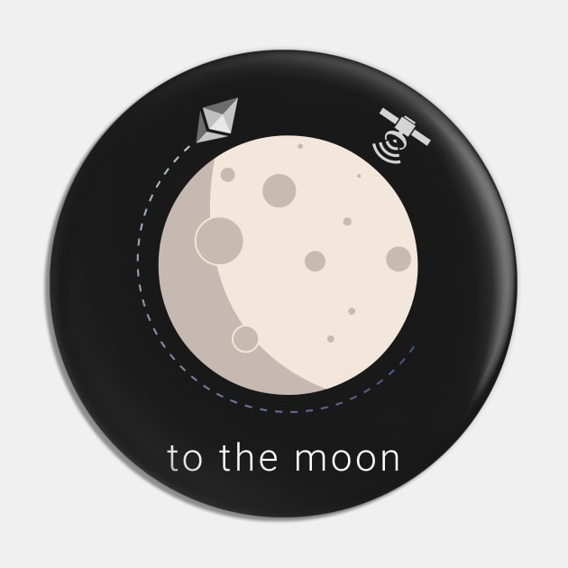 Ethereum to the moon Pin by mangobanana