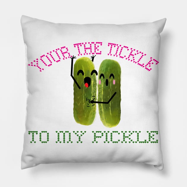 PICKLE LOVE Pillow by la2ya4ever