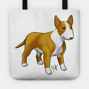 Dog - Bull Terrier - Brown and White Tote