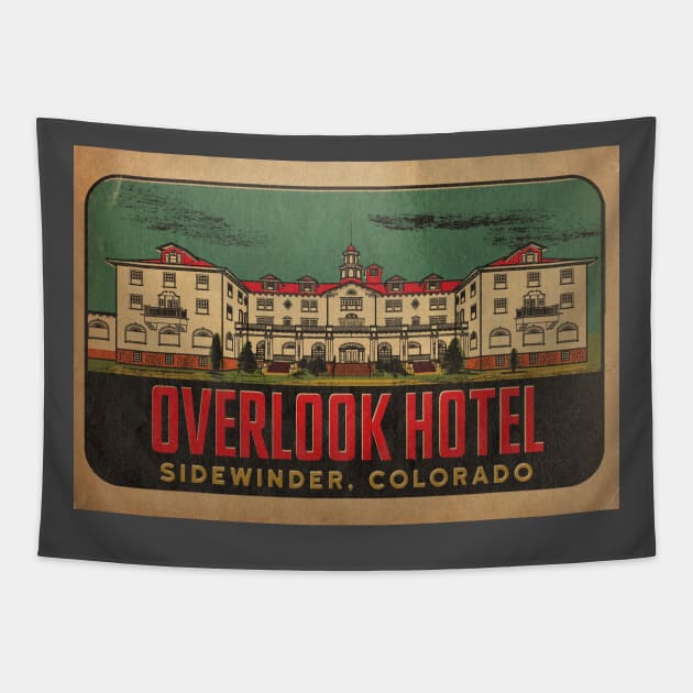 Overlook Hotel Travel Decal Tapestry by ThreeSpeed