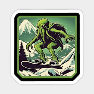 Cthulhu on  snowboard Magnet