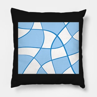 Abstract - blue and white. Pillow