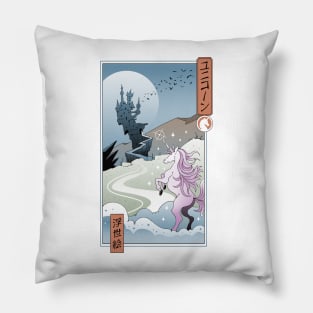Unicorn Ukiyo-e Pillow