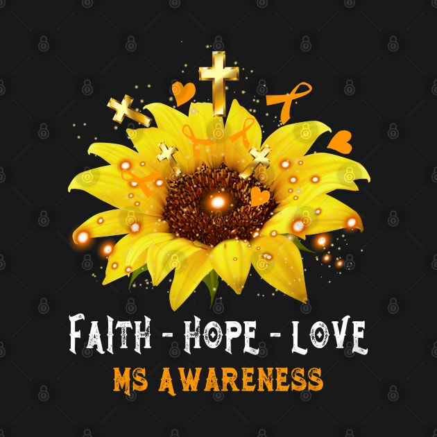 Faith Hope Love MS Awareness Support MS Warrior Gifts by ThePassion99