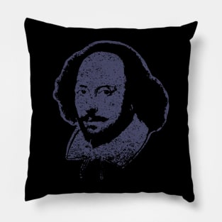 Embrace Literary Brilliance - William Shakespeare Pop Art Design From the Chandos Portrait Pillow