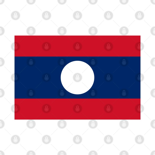 Flag of Laos by COUNTRY FLAGS