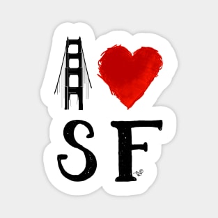I Heart San Francisco (remix) by Tai's Tees Magnet