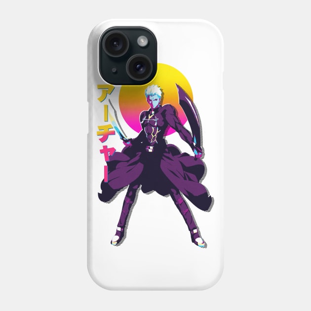 Archer Fate Stay Night Anime Retrowave Phone Case by Jedi Master