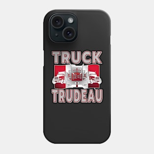 TRUCK TRUDEAU SAVE CANADA FREEDOM CONVOY OF TRUCKERS GRAY Phone Case