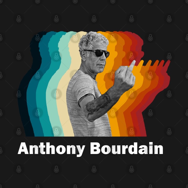 Anthony Bourdain Retro Fade by Cube2