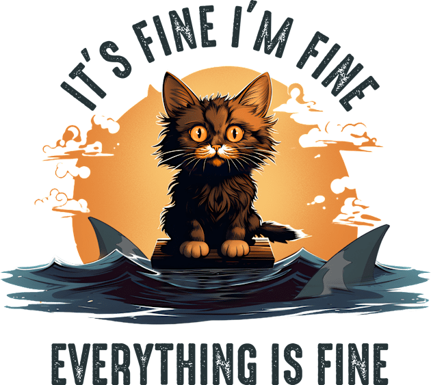 It's Fine I'm Fine Everything Is Fine Kids T-Shirt by KayBee Gift Shop