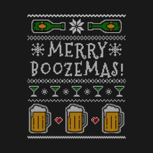 Merry Boozemas Ugly Christmas Sweater T-Shirt