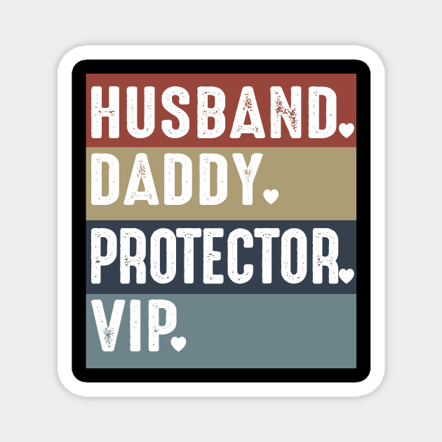 Vintage Husband Daddy Protector Vip Costume Gift Magnet by Ohooha