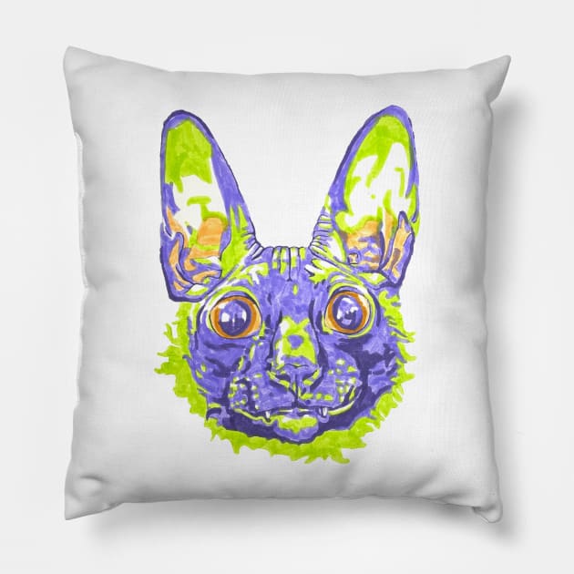 Cornish Rex Pillow by RaLiz