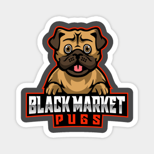 Black Market Pugs Logo Magnet