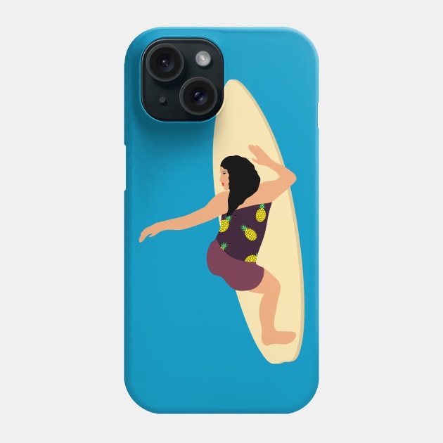 Surfing girl 2 Phone Case by grafart