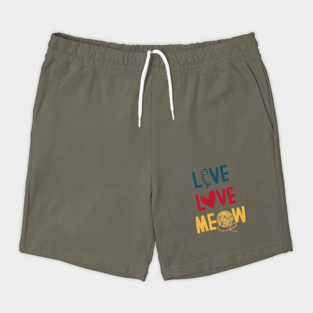 Live Love Meow funny cat lover quote by Darksavage
