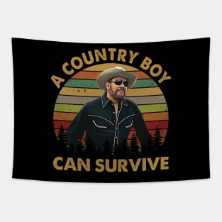A Country Boy Can Survive Vintage Retro Tapestry