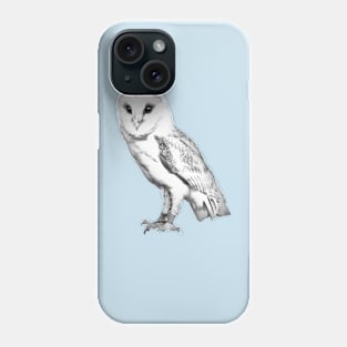 B&W Barn Owl Phone Case