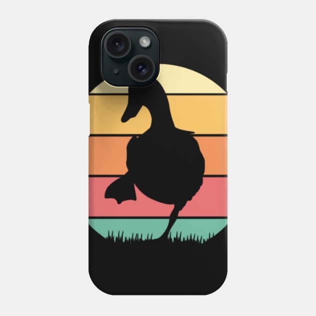 Retro Vintage Sunset Duck Phone Case by Little Duck Designs