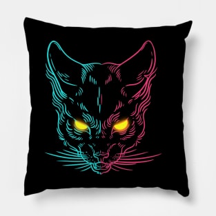 Cyber Demon Cat Pillow