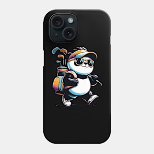 Golf Novelty Panda in Sunglasses Golfing Funny Golf Phone Case