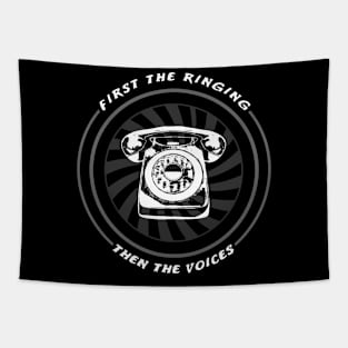 Retro telephone nightmare Tapestry