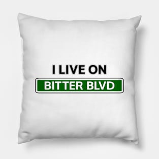 I live on Bitter Blvd Pillow