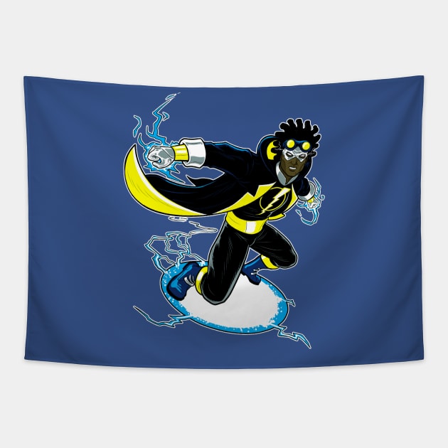 Static Shock Tapestry by BlackActionTeesOnDemand