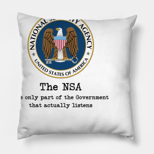 NSA: Only Part of the Government That Listens Pillow