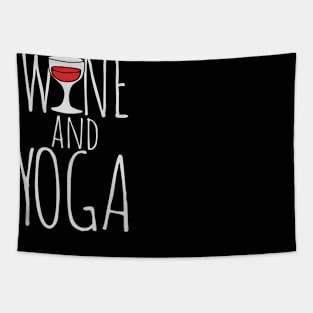 Wine and YOGA Tapestry