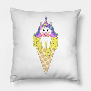 Cute Kawaii Unicorn on ice Pillow